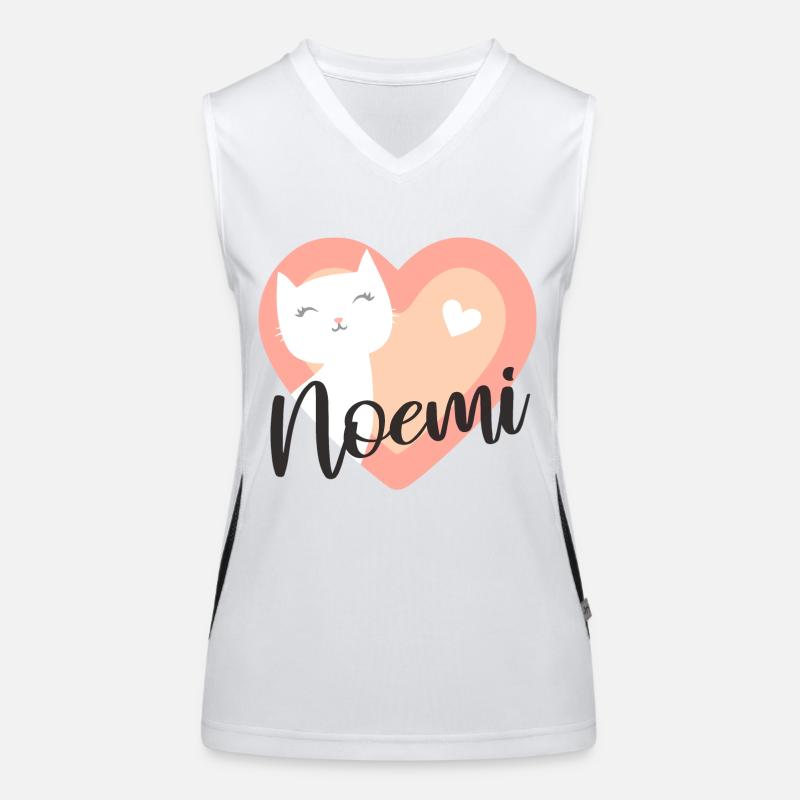 Noemi Surname First Name Kitten Women's Functional Contrast Tank Top