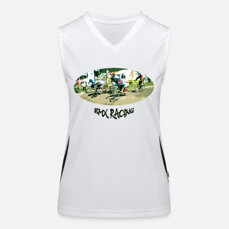 BMX Top sportivo da donna in contrasto cromatico