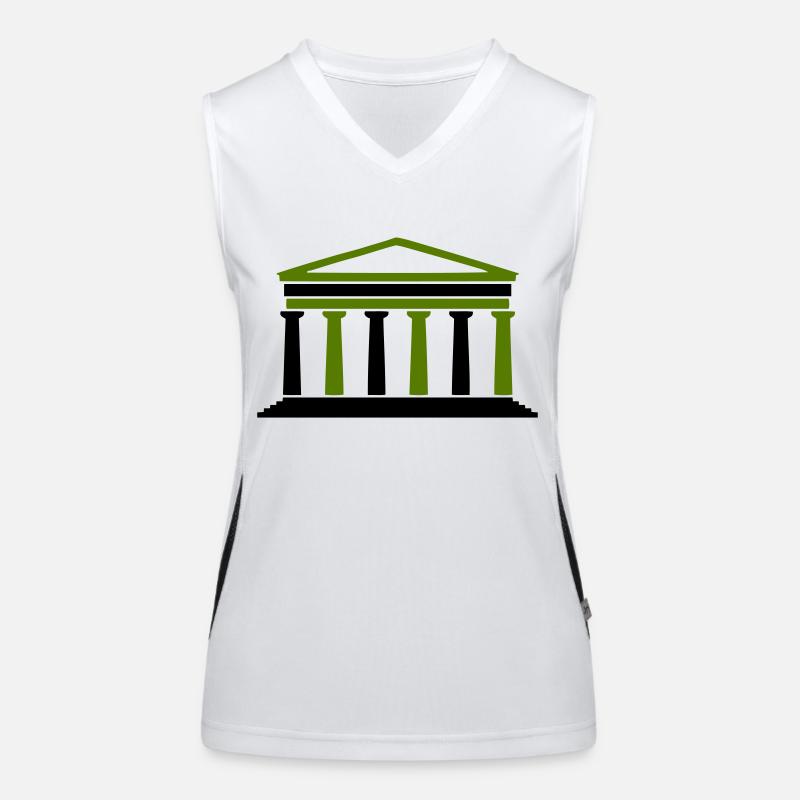 Athen Gebäude Funktionelles Kontrast-Tank Top für Frauen