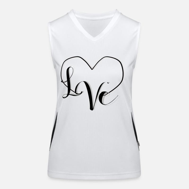 L♡VE - BlackNWhite Funktionelles Kontrast-Tank Top für Frauen