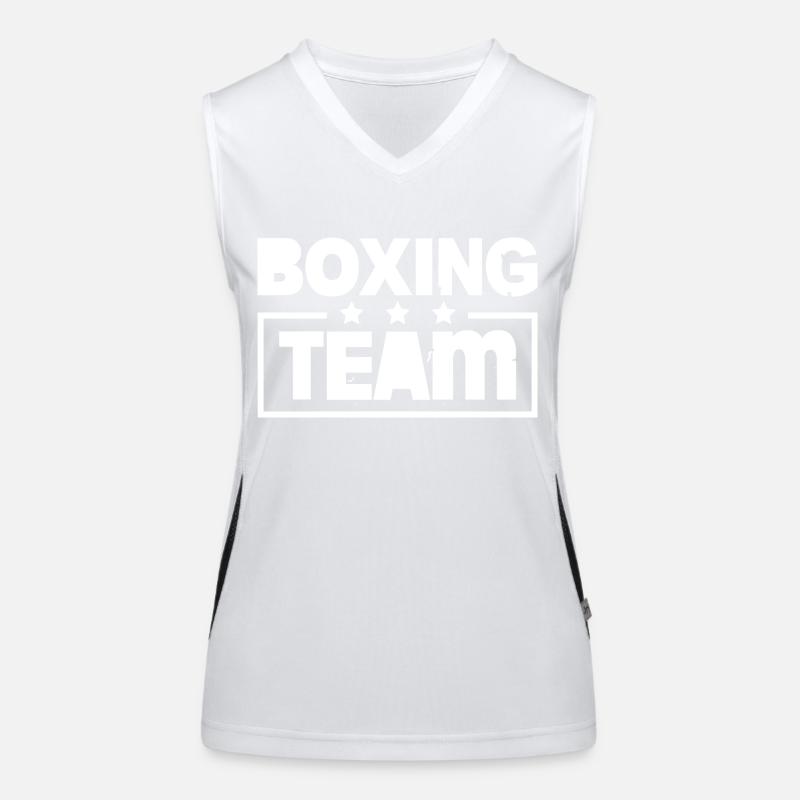 Équipe de boxe colorée Débardeur respirant contrasté Femme