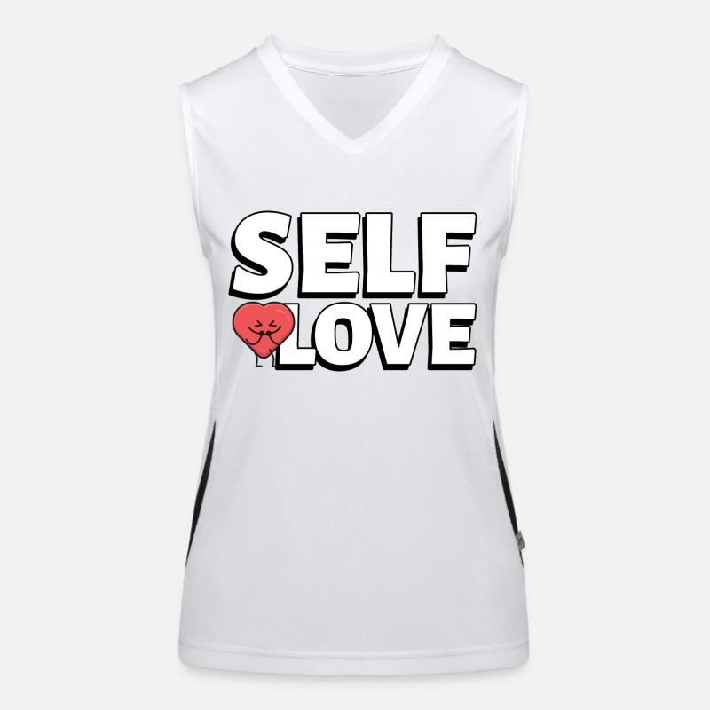 SELF LOVE Funktionelles Kontrast-Tank Top für Frauen