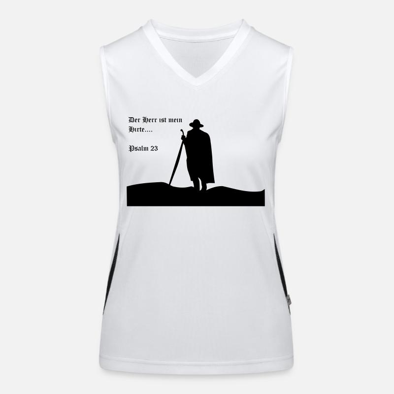 Der Herr ist mein Hirte Funktionelles Kontrast-Tank Top für Frauen