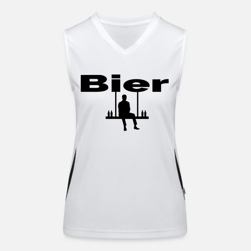 Birra Top sportivo da donna in contrasto cromatico