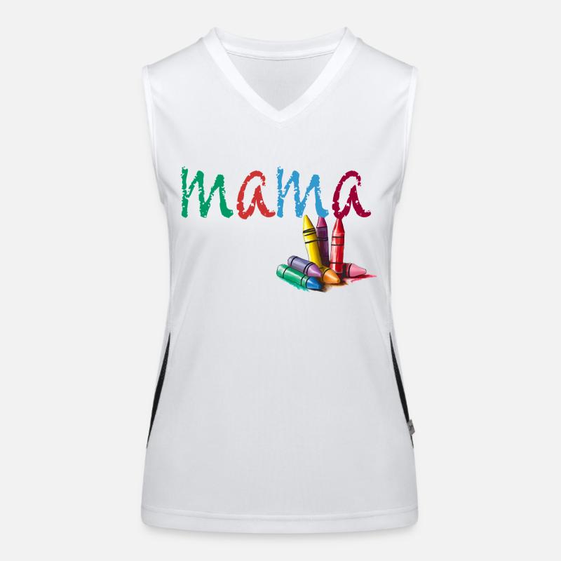 Mama - Kreide bunt Funktionelles Kontrast-Tank Top für Frauen