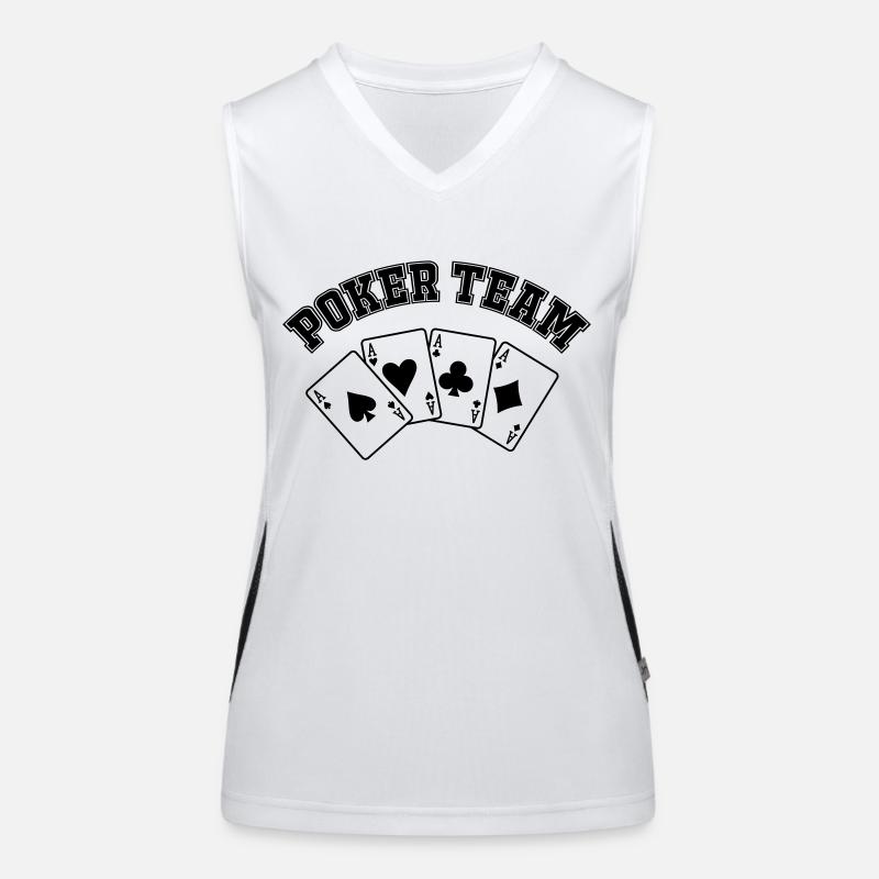 poker team Funktionelles Kontrast-Tank Top für Frauen