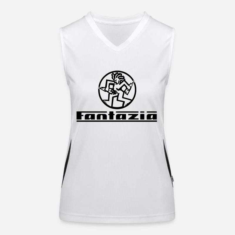 Fantazia Logo Funktionelles Kontrast-Tank Top für Frauen