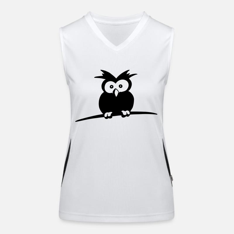 small owl - wake up Women's Functional Contrast Tank Top
