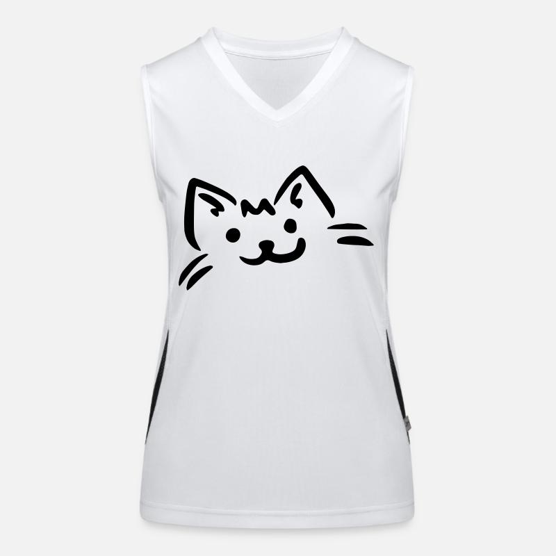 Katze Funktionelles Kontrast-Tank Top für Frauen