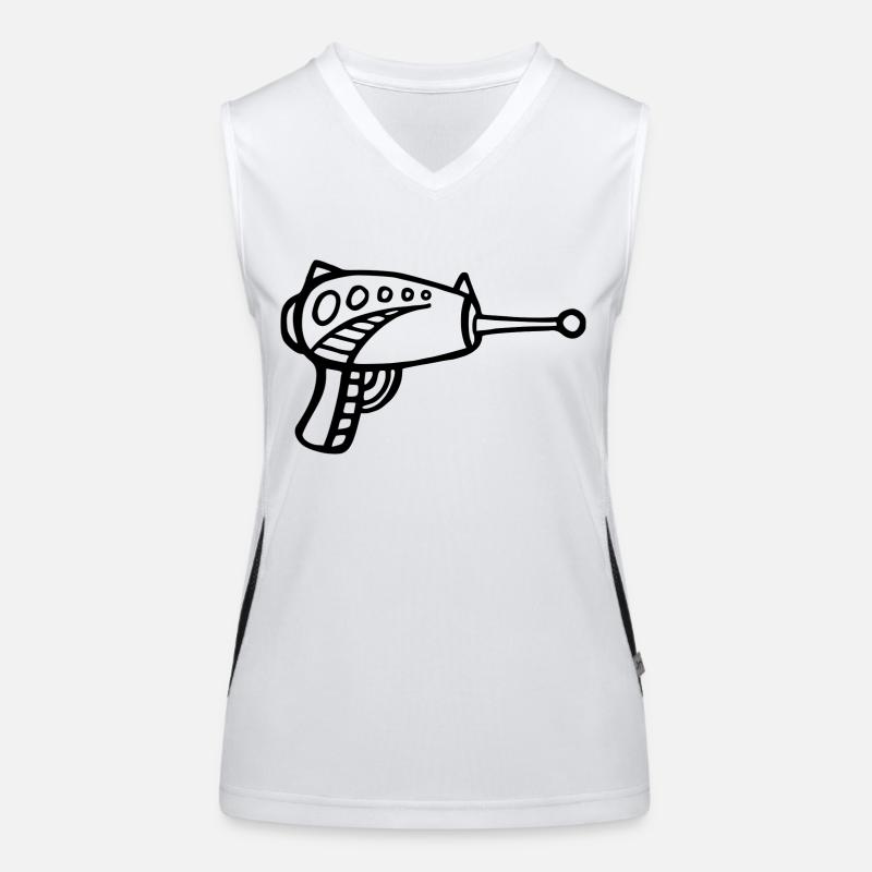 Blaster,Pistole, Funktionelles Kontrast-Tank Top für Frauen