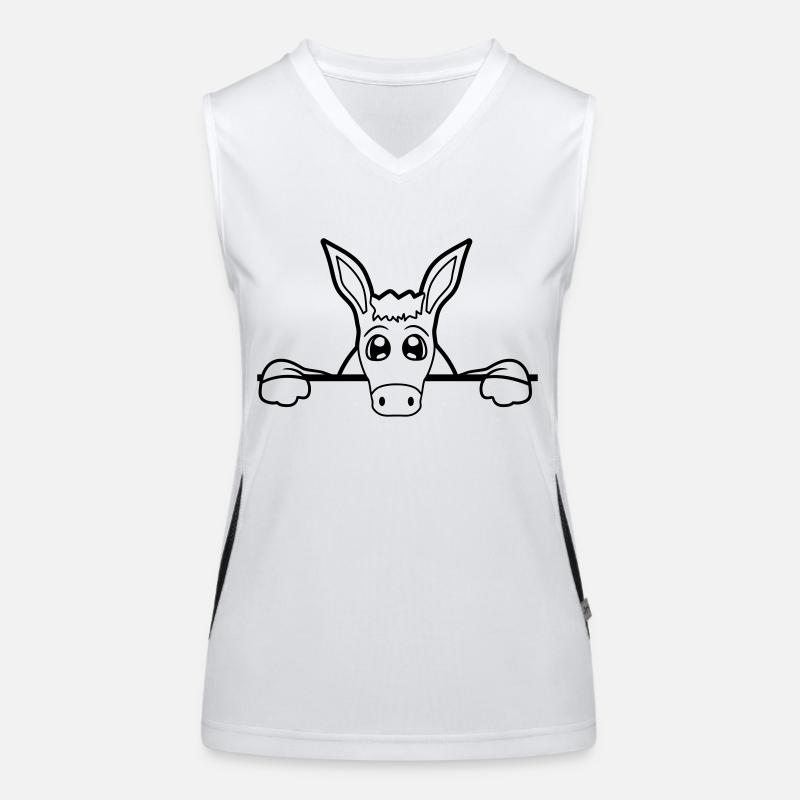 mauer wand halb text feld flaeche schreiben klein Funktionelles Kontrast-Tank Top für Frauen