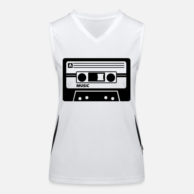 Kassette Cassette Audio Tape 80s Women's Functional Contrast Tank Top