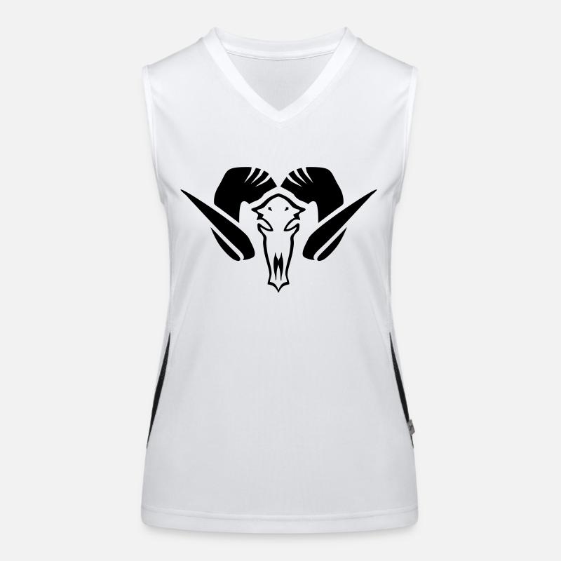 Der gehörnte Mann Funktionelles Kontrast-Tank Top für Frauen