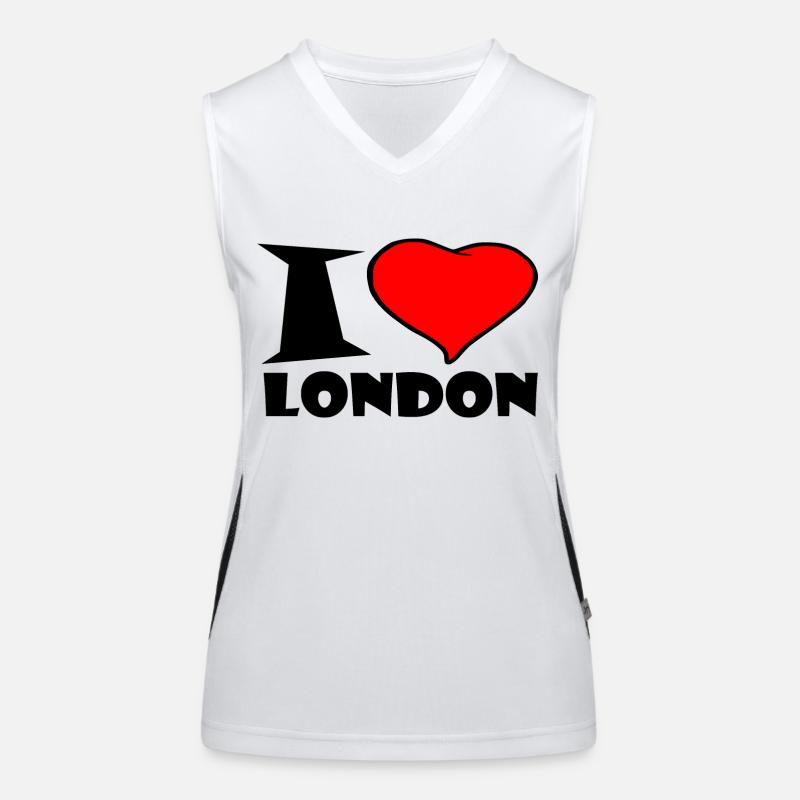 Londres - J'aime Londres Débardeur respirant contrasté Femme