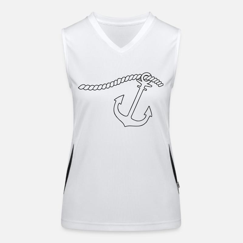 Anker - Anchor Funktionelles Kontrast-Tank Top für Frauen