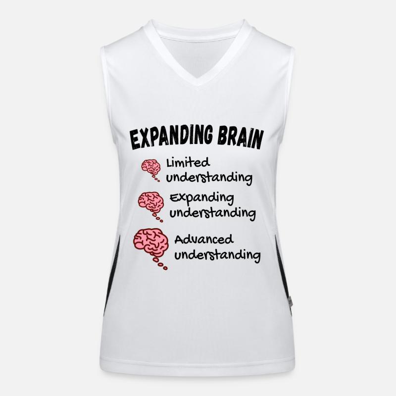 Expanding Brain Meme Women's Functional Contrast Tank Top