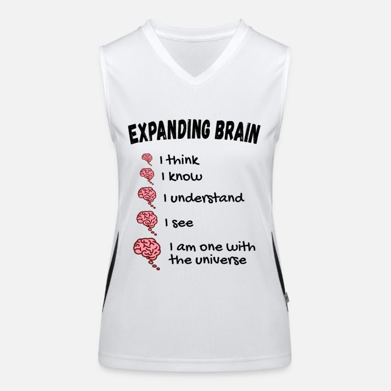 Expanding Brain Meme Women's Functional Contrast Tank Top