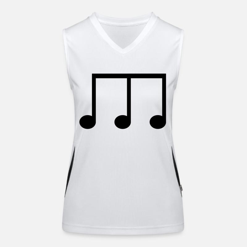 Achtelnote Symbol mit drei Notenköpfen Funktionelles Kontrast-Tank Top für Frauen