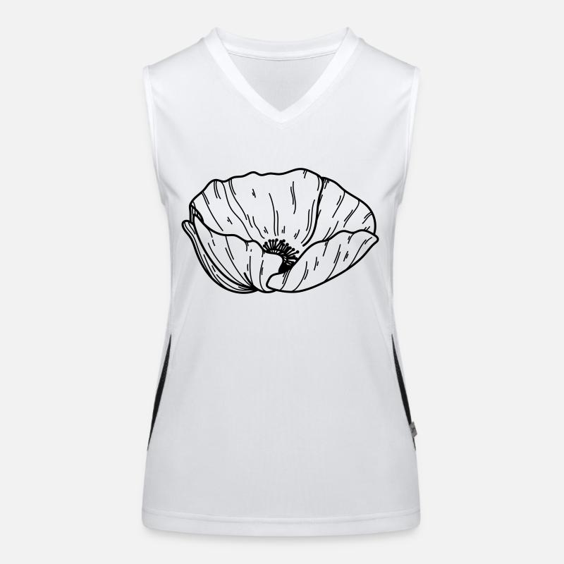 Mohn Blume Funktionelles Kontrast-Tank Top für Frauen
