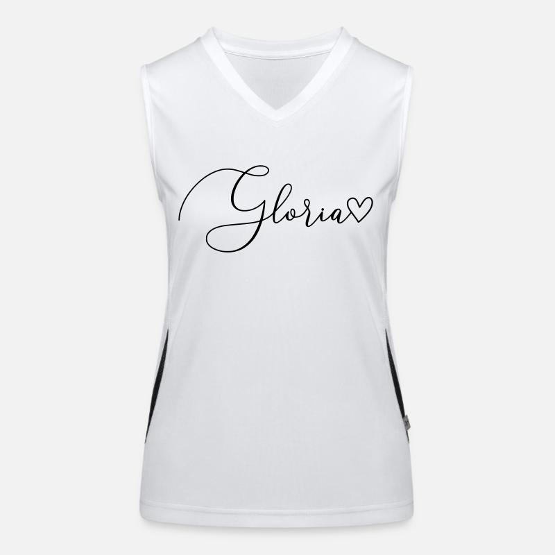 Gloria Name Vorname Mädchen Funktionelles Kontrast-Tank Top für Frauen