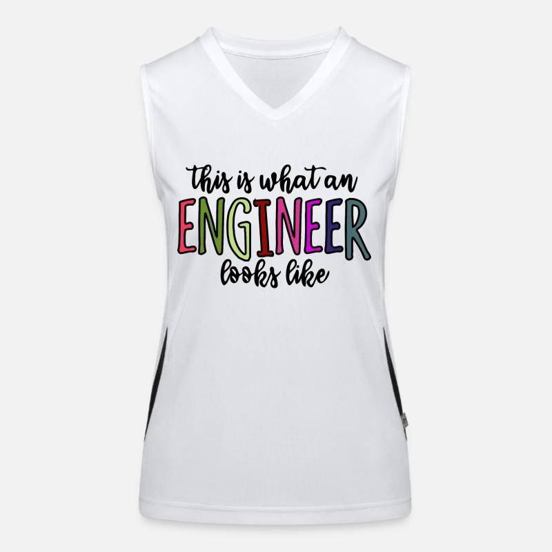 this is what an engineer looks like Women's Functional Contrast Tank Top