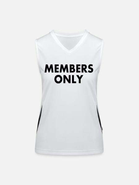 Members only - Women's Functional Contrast Tank Top - white/black - Front
