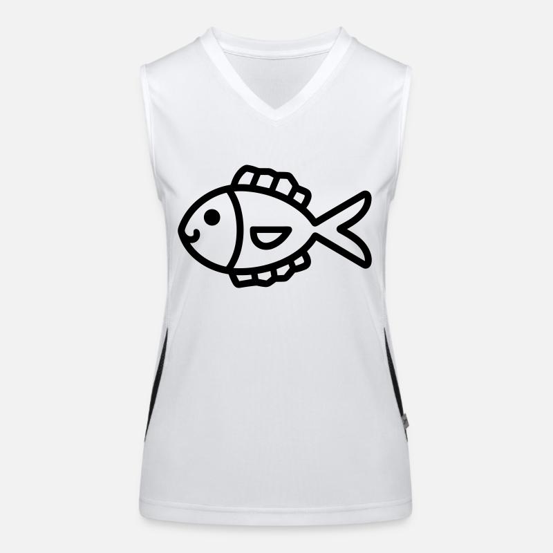 Fisch Funktionelles Kontrast-Tank Top für Frauen