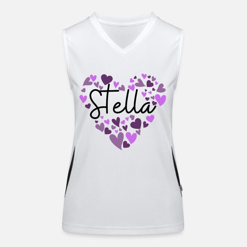 J’adore les cœurs Stella en violet Débardeur respirant contrasté Femme
