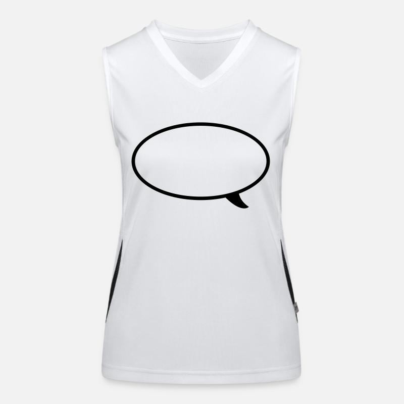 Sprechblase Line Funktionelles Kontrast-Tank Top für Frauen