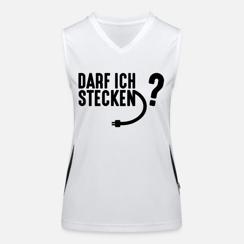 Darf Ich Stecken? Funktionelles Kontrast-Tank Top für Frauen