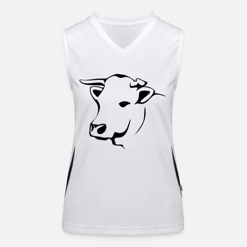 kuh Funktionelles Kontrast-Tank Top für Frauen