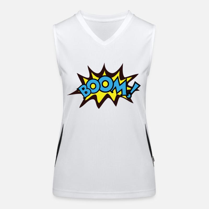 Boom! - Women's Functional Contrast Tank Top - white/black