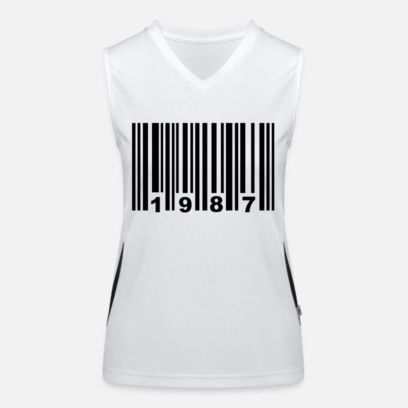 1987 Funktionelles Kontrast-Tank Top für Frauen