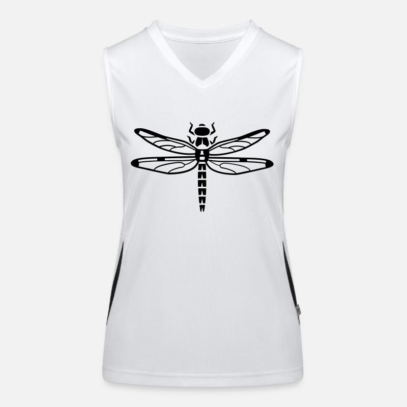 Dragonfly - insectes Débardeur respirant contrasté Femme