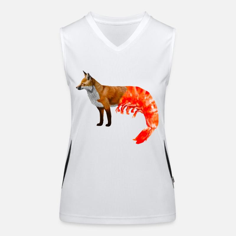 Fox-shrimp mixture - Women's Functional Contrast Tank Top - white/black