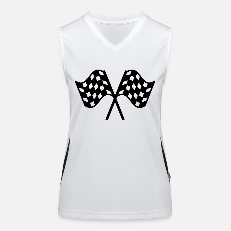 2 flags race Women's Functional Contrast Tank Top