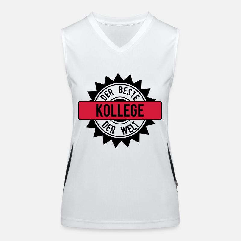 der beste kollege 2c Funktionelles Kontrast-Tank Top für Frauen
