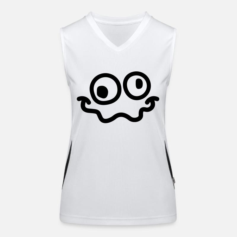 crazy smiley Funktionelles Kontrast-Tank Top für Frauen