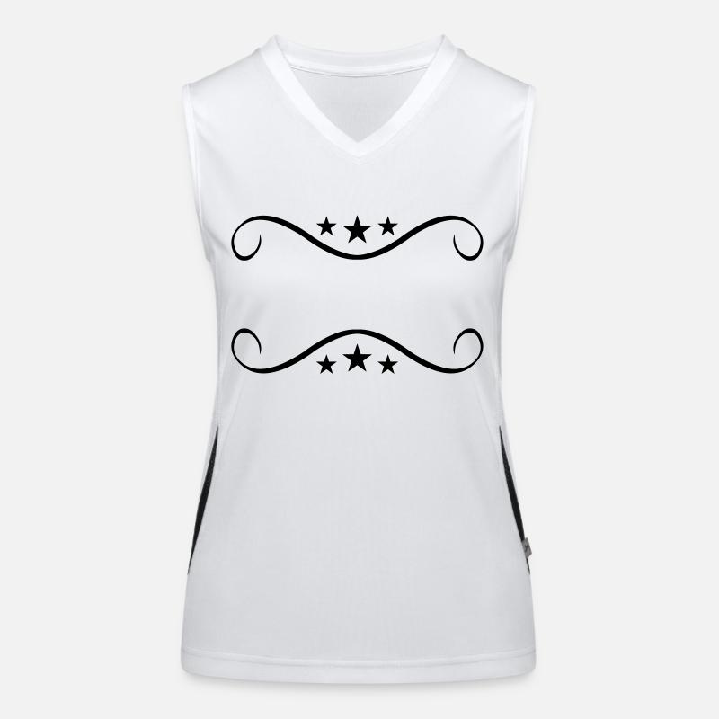 cadre texte écrire contour design cool logo 1c Débardeur respirant contrasté Femme