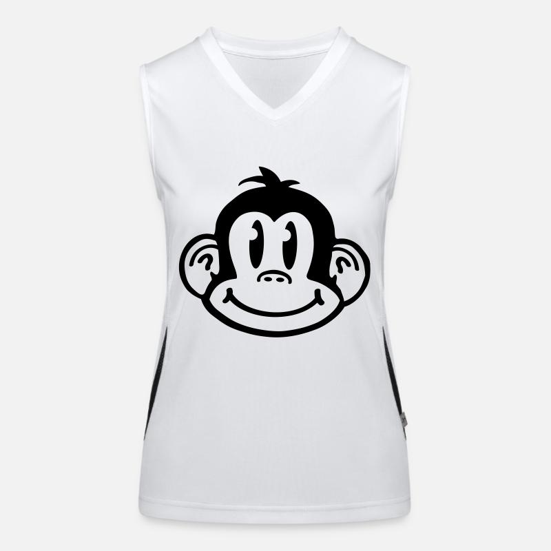affe_comic_smiley_aq1 Funktionelles Kontrast-Tank Top für Frauen