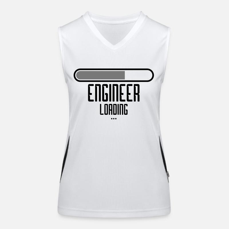 lade loading aufladen engineer please wait warten Funktionelles Kontrast-Tank Top für Frauen