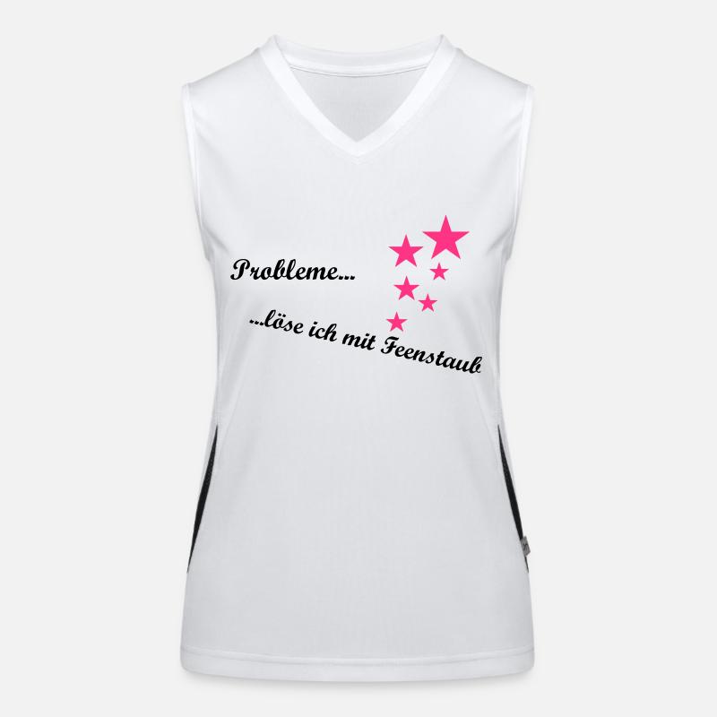 I solve problems with fairy dust Women's Functional Contrast Tank Top