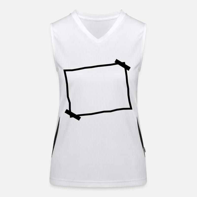 Leerer Zettel Notiz Aufgeklebt Funktionelles Kontrast-Tank Top für Frauen