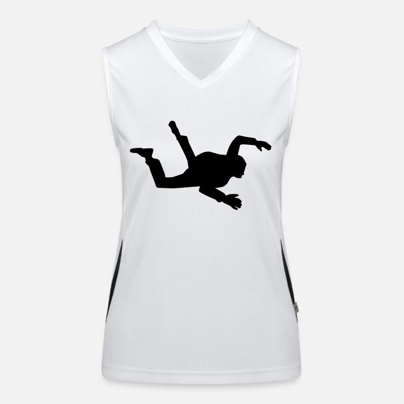 Skydiving Funktionelles Kontrast-Tank Top für Frauen