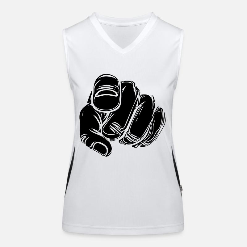 Index avec la main de Vector Débardeur respirant contrasté Femme