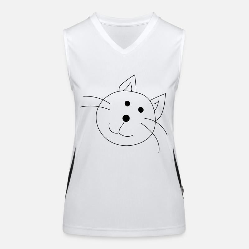 Drôle de chat Débardeur respirant contrasté Femme