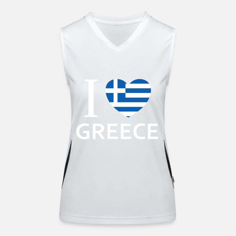 J’aime la Grèce Débardeur respirant contrasté Femme
