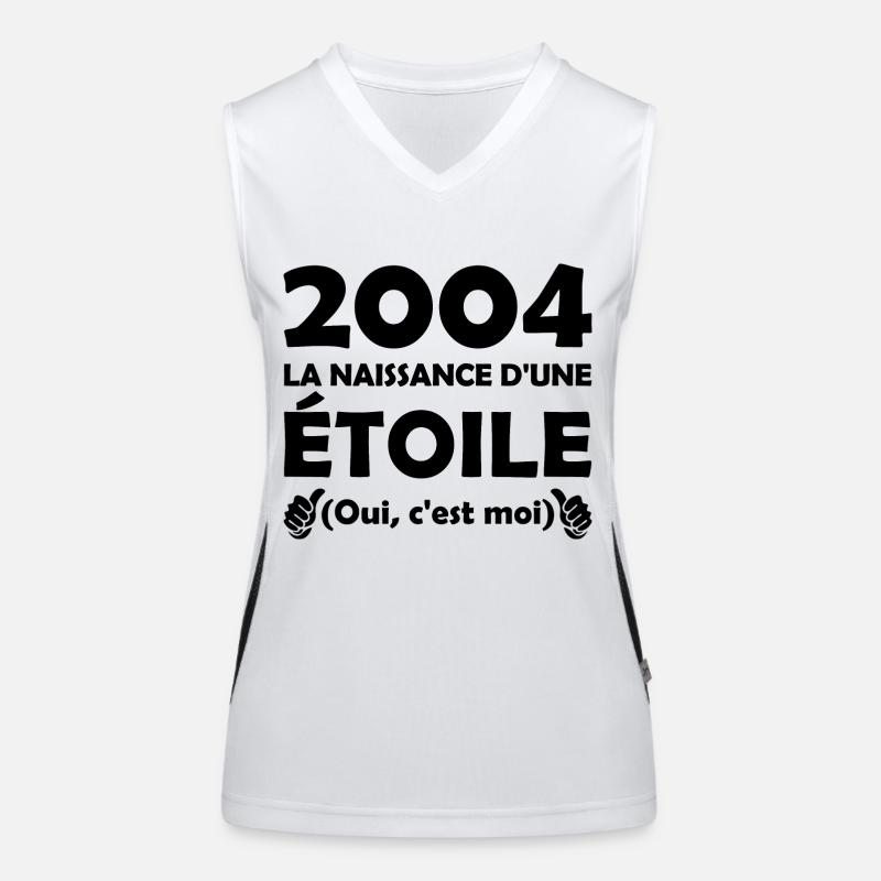 année 2004 naissance d'une étoile / anniversaire Débardeur respirant contrasté Femme