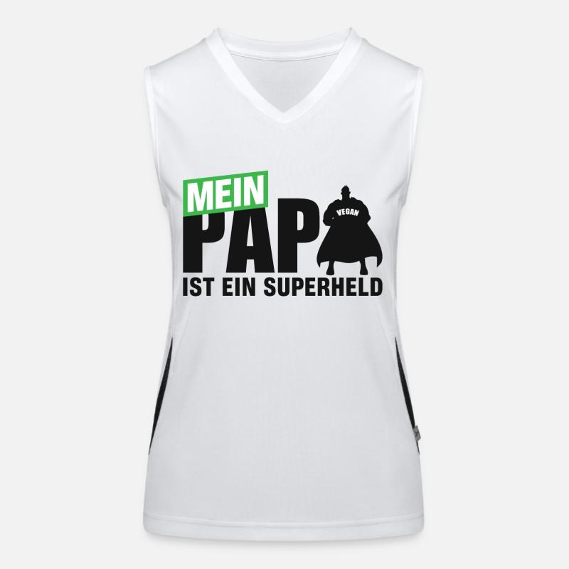 Mein Papa ist ein Superheld Funktionelles Kontrast-Tank Top für Frauen