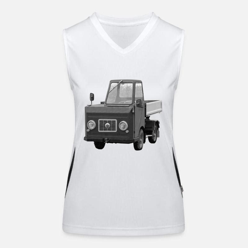 Multicar 22 Waltershausen Kipper DDR Oldtimer Funktionelles Kontrast-Tank Top für Frauen